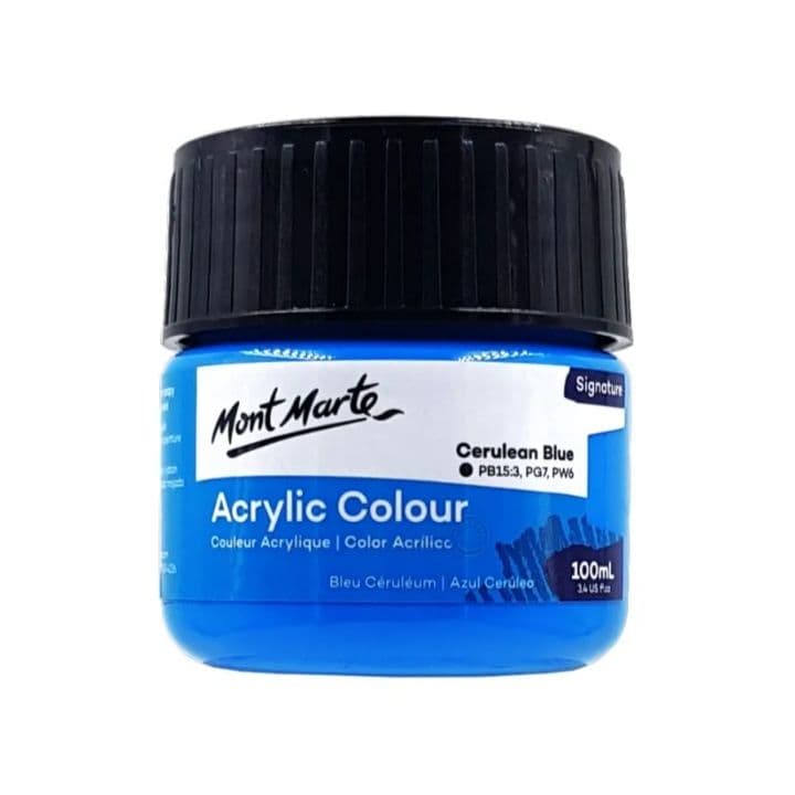 Mont Marte Acrylic Colour Paint  100ml - Cerulean Blue