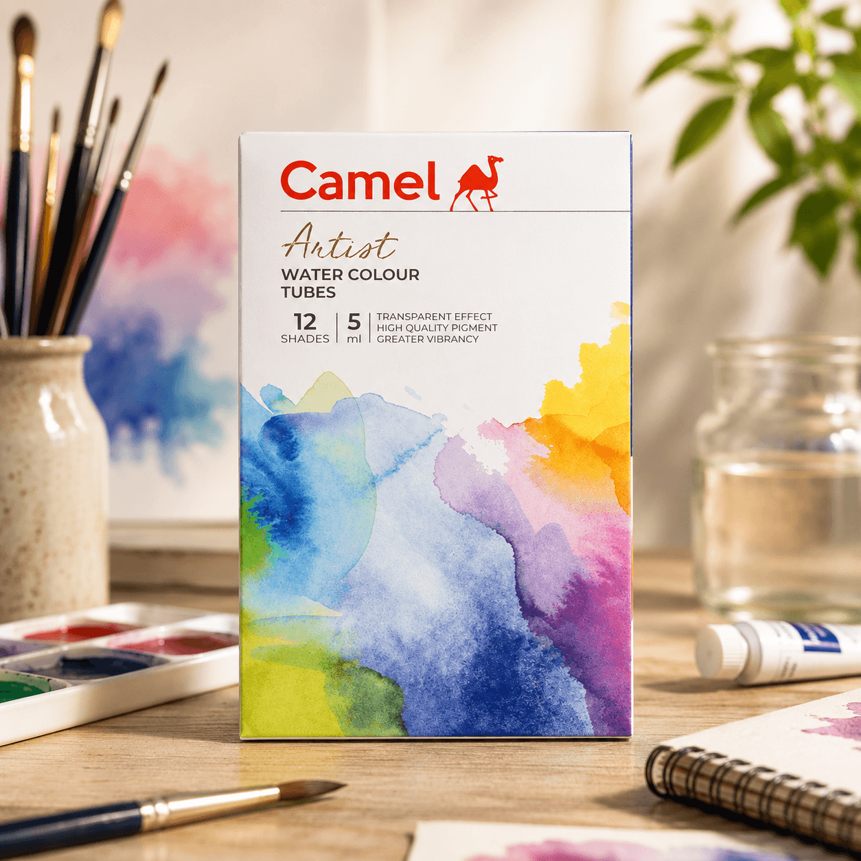 𝐂𝐚𝐦𝐞𝐥 𝐀𝐫𝐭𝐢𝐬𝐭 𝐖𝐚𝐭𝐞𝐫 𝐂𝐨𝐥𝐨𝐮𝐫 𝐓𝐮𝐛𝐞𝐬 – 12 𝐒𝐡𝐚𝐝𝐞𝐬 (5𝐦𝐥