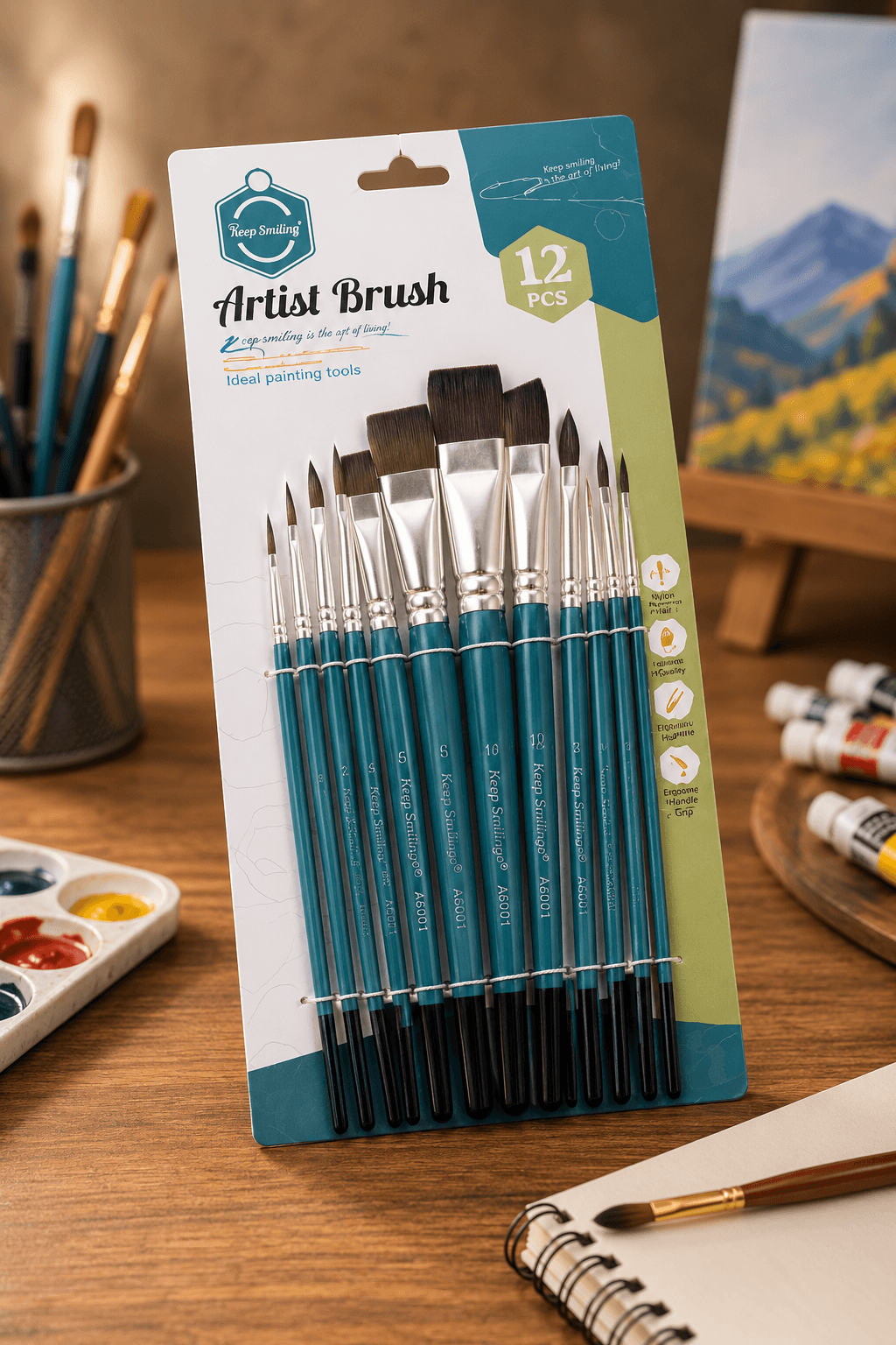Premium Paint Brush Set – 12pcs