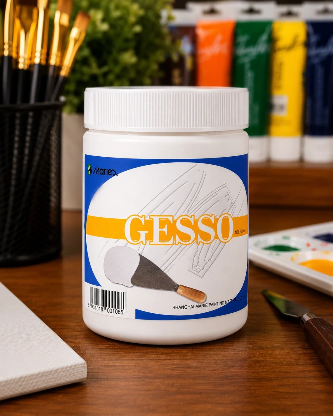 Marie’s Professional White Gesso Primer for Canvas & Painting Surface